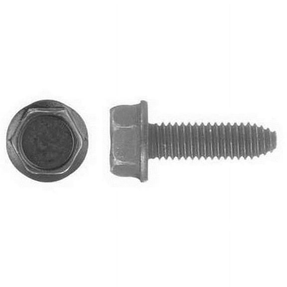 Flange Bolt, 20 mm, Black Oxide Steel, External Hex Drive, 50 PK