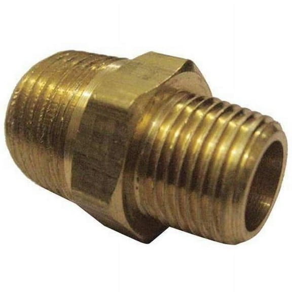 Manufacturer Varies Hex Reducing Nipple, Brass, 3/4 x 1/2 in 6AZF5