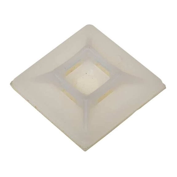 Manufacturer Varies Cable Tie Mounting Pad,4 Way,Natrl,PK100 6EEE8