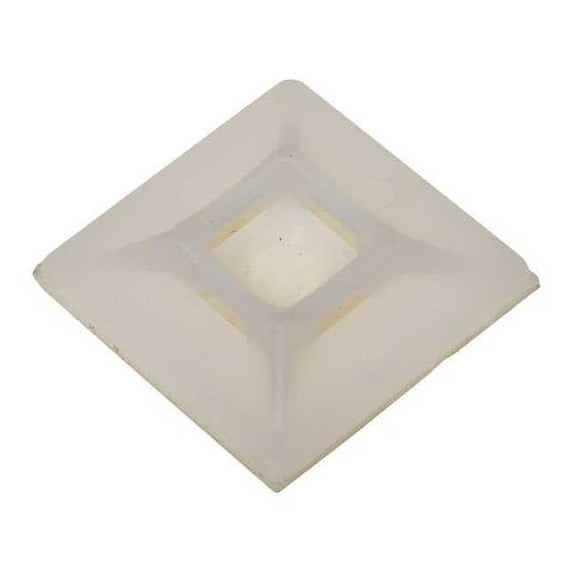 Manufacturer Varies Cable Tie Mounting Pad,4 Way,Natrl,PK100 6EEE8