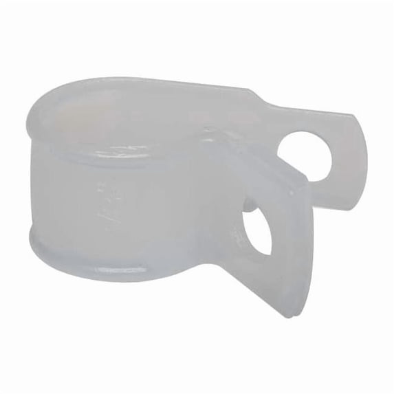 Cable Clamp, Nylon 6/6, 3/8 in Bundle Dia., Natural, 0.86 in L, 100 PK 6EEF0