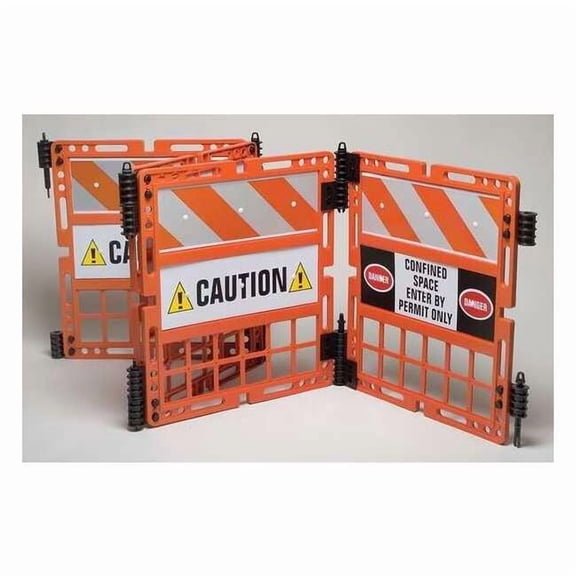 Manufacturer Varies Barricade System, Polypropylene, 35 lb, Orange 6EGH1