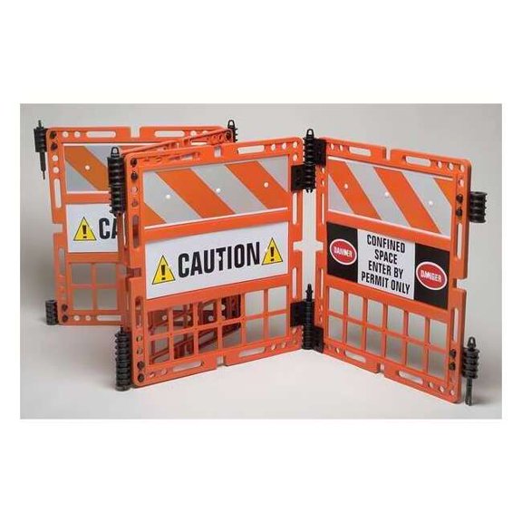 Manufacturer Varies Barricade System, Polypropylene, 35 lb, Orange 6EGH1