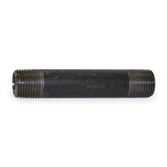 Choice Zoro 90112GR 0.125 x 8 in. Threaded Black Pipe Nipple, Black