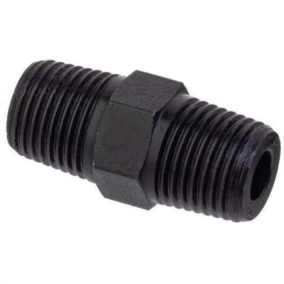Choice Zoro ZUSA-PF-9075 0.25 in. Black Zinc-Plated Brass Hex Nipple - Pack of 4