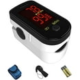 thumbnail image 1 of ChoiceMMed Black Finger Pulse Oximeter - Blood Oxygen Saturation Monitor Great as SPO2 Pulse Oximeter - Portable Oxygen Sensor with Included Batteries - O2 Saturation Monitor with Carry Pouch, 1 of 7