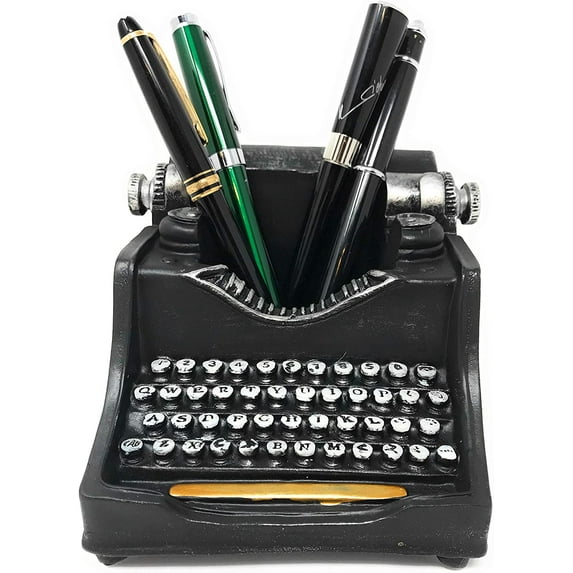 Choices & Change Vintage Typewriter Pencil Holder, Multicolor