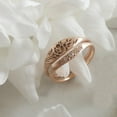 thumbnail image 1 of Choii Women Elegant Woman Simple Pure Gold Carved Rose Flower Ring Anniversary Gift, 1 of 3
