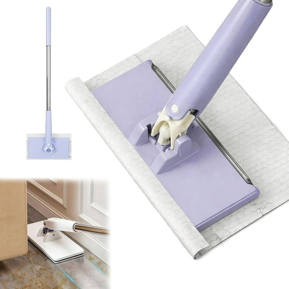 Choimix Mop - Convenient Cloth Changing Mini Mop with Hands-Free Cloth Release, Zero Touch Snap Grip Mini Mops for Wet & Dry Cleaning, Lightweight Snap for Corners