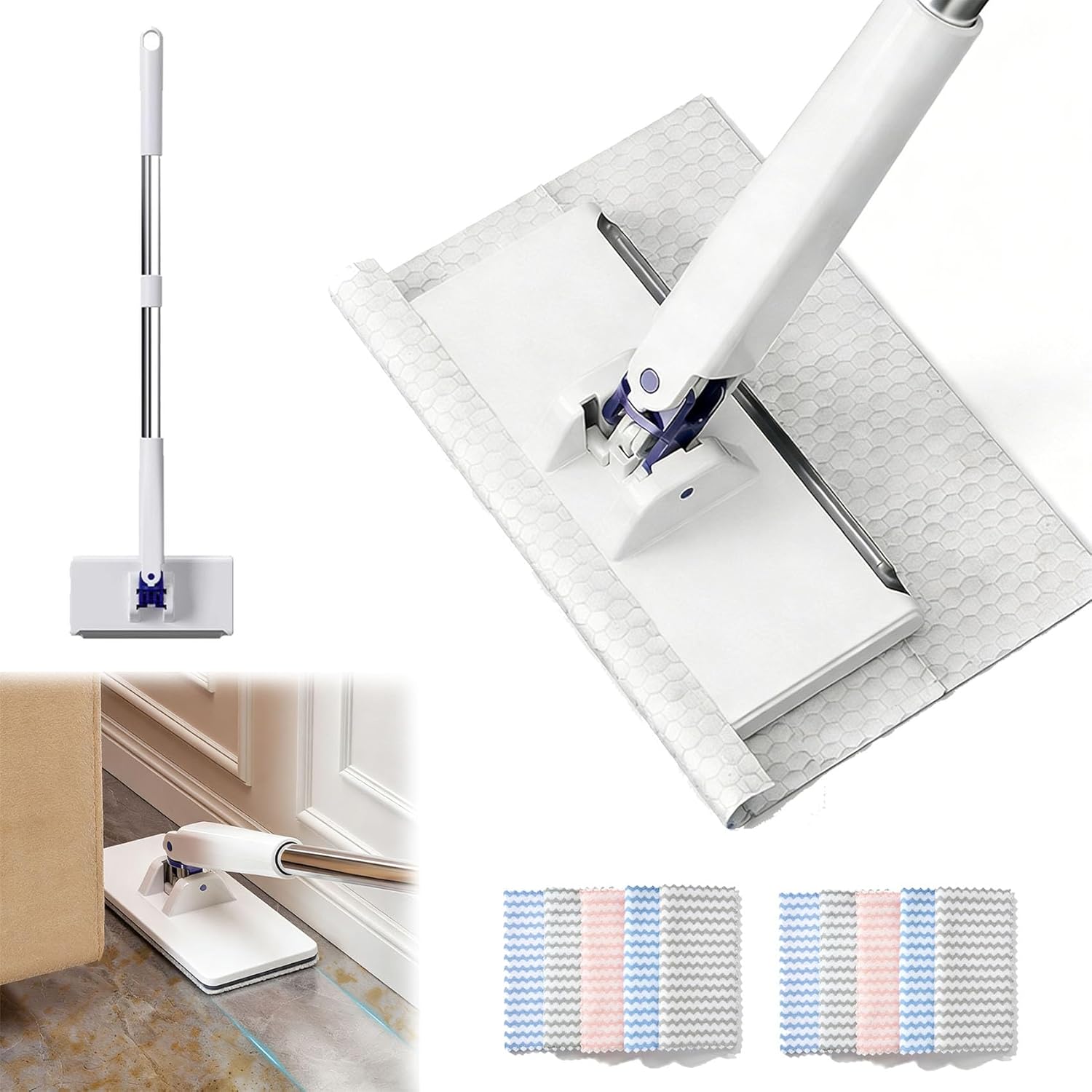 Code Zero Mop Choimix Mop - Convenient Cloth Changing Mini Mop with Hands-Free Cloth ...