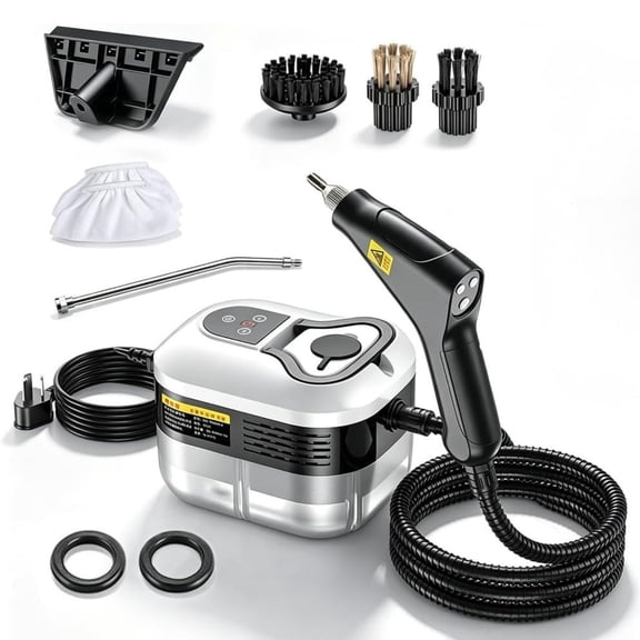Choimix Steam Cleaner, 2500W Handheld High Pressure Steamer for Cleaning, 15s Fast Heating 221°F, with Handle Control, 6 Levels Adjustable, 1.2L Tank for Grout, Kitchen, Car, Floor