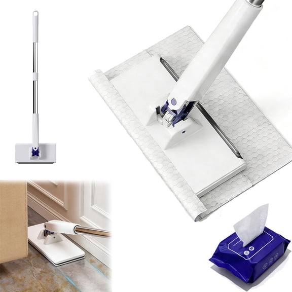 Choimix mop - Convenient Cloth Changing Mini Mop with Hands-Free Cloth Release, Zero Touch Snap Grip Mini Mops for Wet & Dry Cleaning, Lightweight Snap for Corners