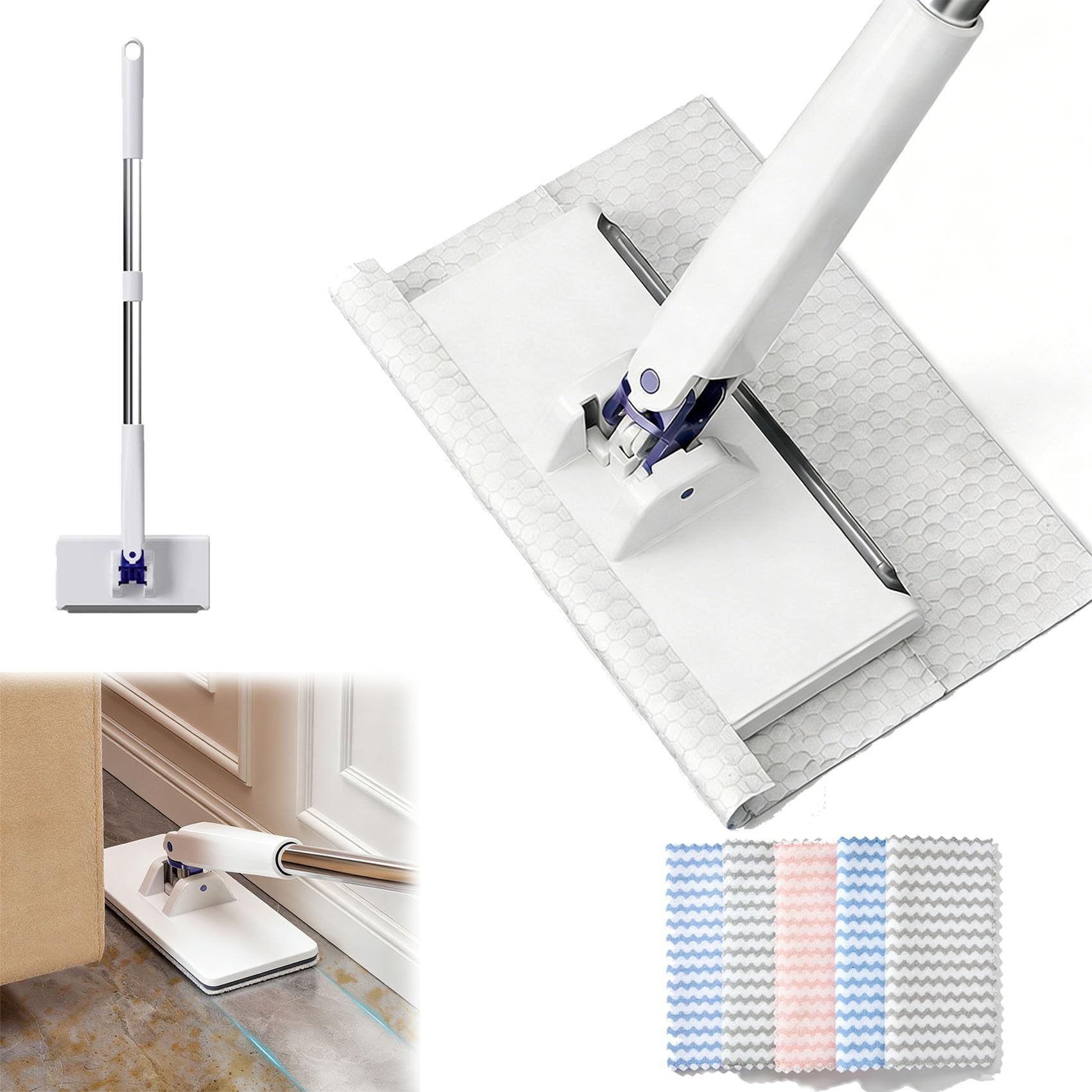 小物 mamipo214 Choimix mop - Convenient Cloth Changing Mini Mop with Hands-Free