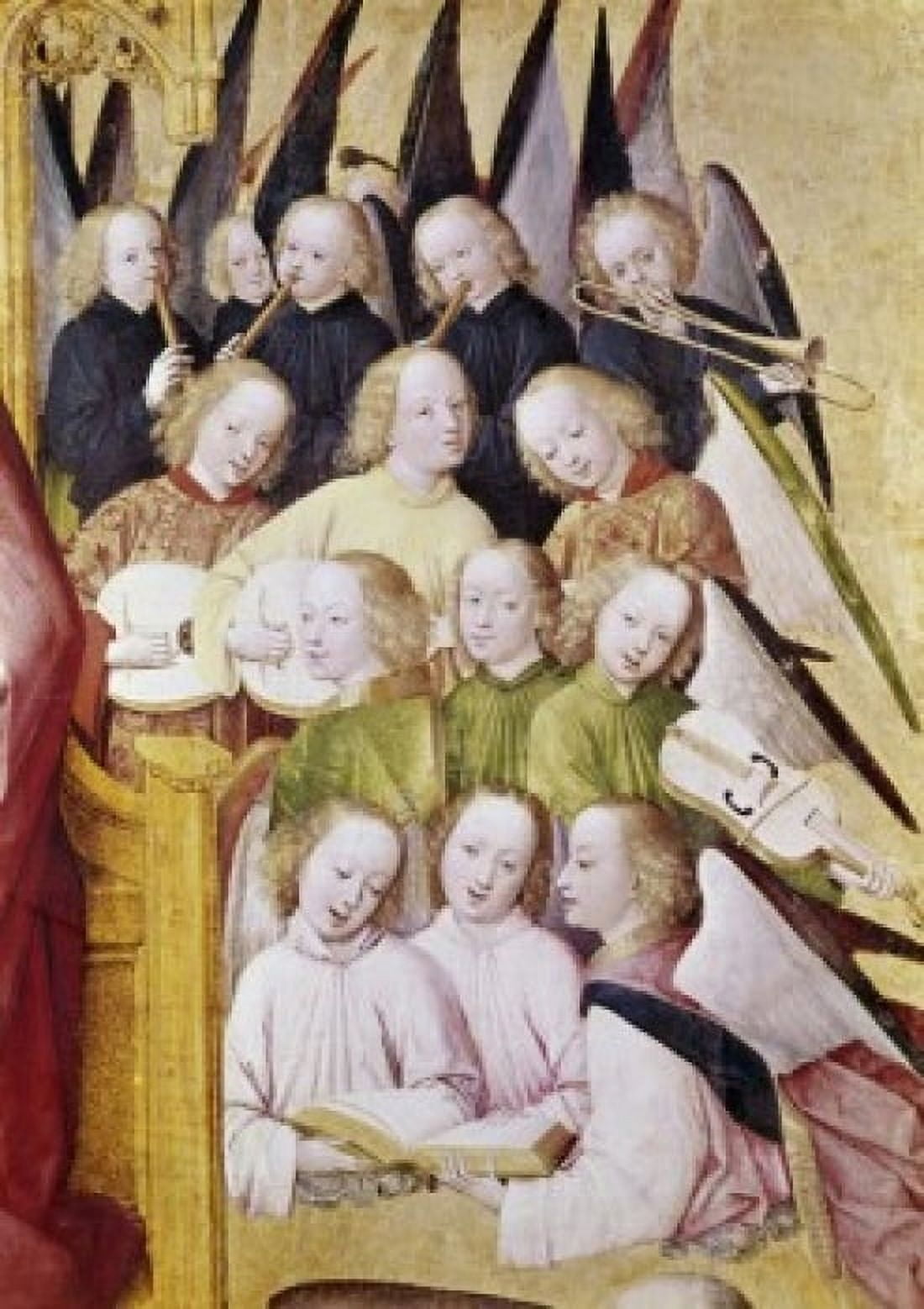 Choir of Angels (Detail) Life of the Virgin Late 15th C Master of Life of the Virgin (a1463-1480German) Tempera Alte Pinakothek Munich Germany Canvas Art - (24 x 36)
