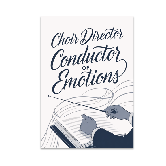 Choir Director Conductor of Emotions - Choir Enthusiast - 13x19 Poster Print
