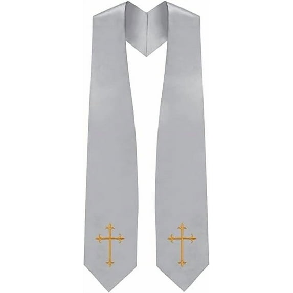 CLERKMANS Unisex Crosses Shoulder Sashes, Silver, 1
