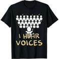 thumbnail image 1 of Choir Teacher Shirt I Hear Voices Funny Chorister Tee T-Shirt, 1 of 3