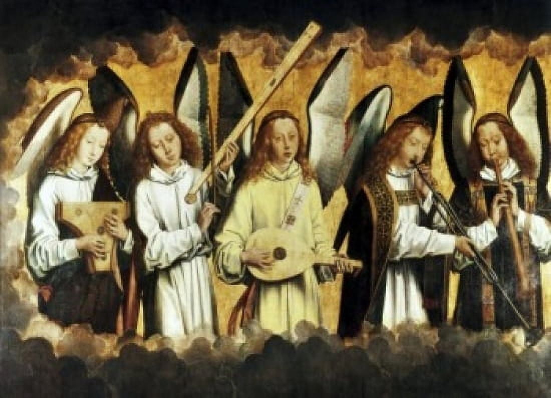 Choir of Angels Hans Memling (c 1433-1494Netherlandish) Oil on Canvas Canvas Art - Hans Memling (24 x 36)