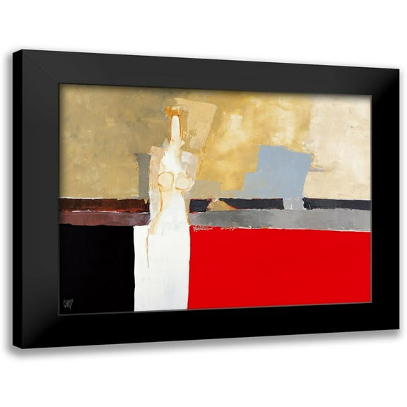 Choisy, Christian 14x12 Black Modern Framed Museum Art Print Titled - Jeune fille en blanc