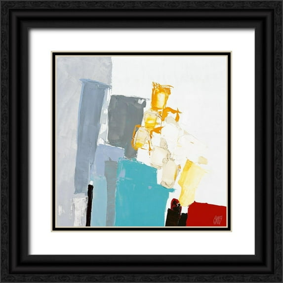 Choisy, Christian 20x20 Black Ornate Wood Framed with Double Matting Museum Art Print Titled - Harmonie coloree