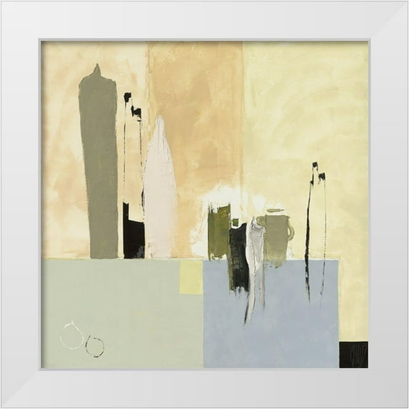 Choisy, Christian 26x26 White Modern Wood Framed Museum Art Print Titled - Les fruits sur la table