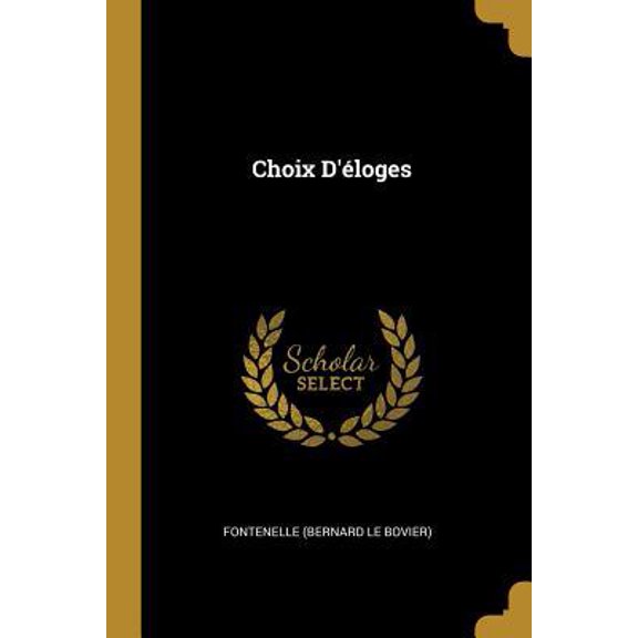 Choix d'loges Paperback