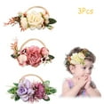 thumbnail image 1 of Chok 3 Pack Baby Girl Floral Headbands Set - Flower Crown Newborn Toddler Hair Accessories （1-6 years old）, 1 of 7