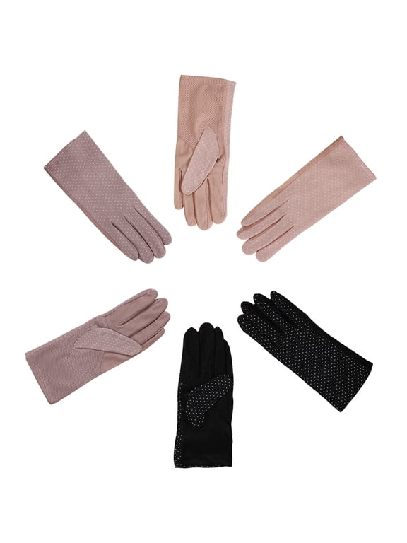 Chok 3 Pairs Women Sun Protective Gloves UV Protection Summer Sunblock Gloves Touchscreen Gloves for Driving Riding