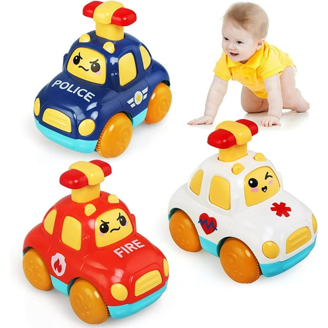 Chok 3Pcs Cars Toys for 1 Year Old Boy Gifts Press and Go Cartoon Toys Cars for Toddlers 13