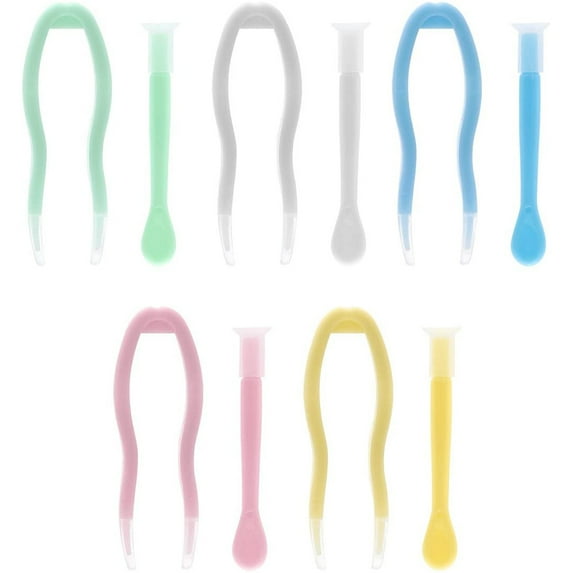 Chok 5Pcs Colorful Contact Lens Remover and Inserter Tool Case Set,Contact Applicator with Soft Tip, Portable Contact Lens Stick Tool Case Set,for Contact Lens User