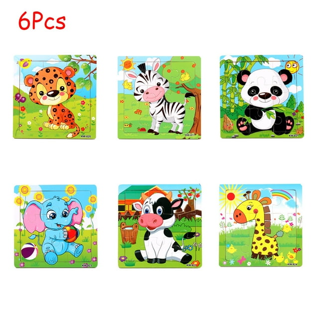 Chok 6 Pieces Puzzle for Kids Ages 35, Jigsaw Puzzles Set Preschool