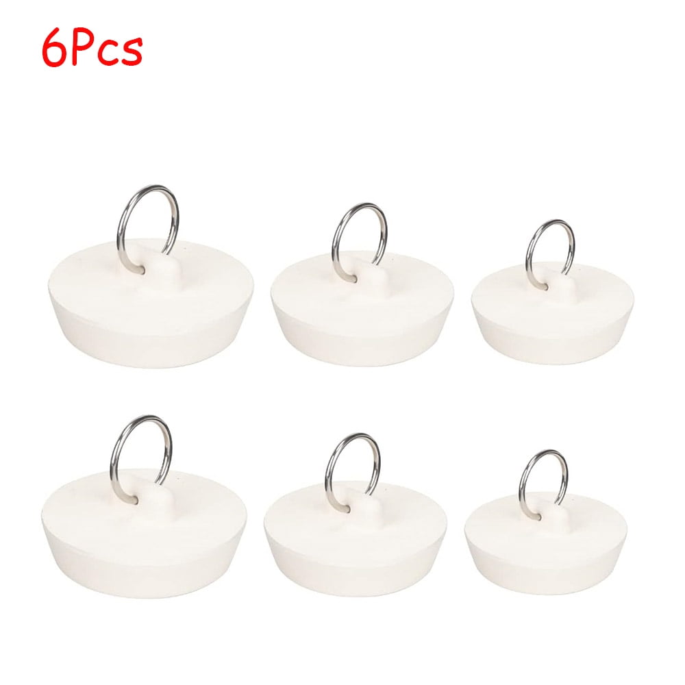 Chok 6Pcs Drain Stopper Set Rubber Sink Stopper Set Bath Tub Drain