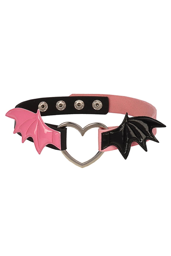Choker Necklace Gothic Devil Collar for Halloween Attend Concerts Night Club