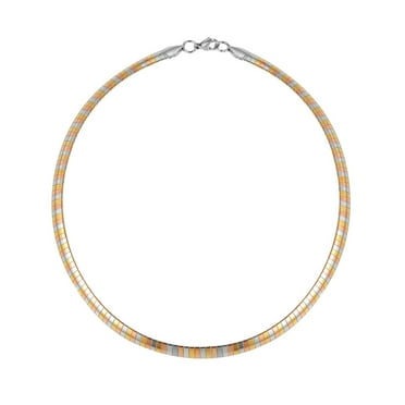 Clearance Choker Necklace for Women Three-Colour Spacing Snake Chain for Her Birthday Christmas Jewelry Gift