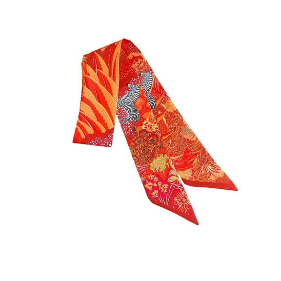 Choker Scarf for Women Chain Collar Silk Like Nightclub Party Raves Costume Painterly Trend Choker