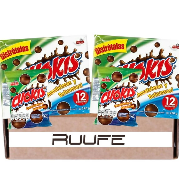 Chokis (Pck of 2 - 12 count per pack)are Corn balls covered in lots of chocolate  Colombian snack colombian food producto colombiano mekato colombiano comida colombiana