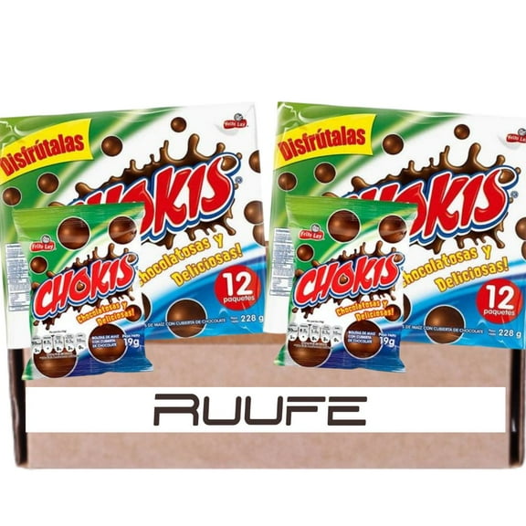 Chokis (Pck of 2 - 12 count per pack)are Corn balls covered in lots of chocolate  Colombian snack colombian food producto colombiano mekato colombiano comida colombiana