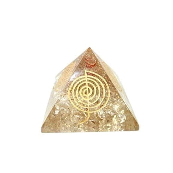 Chokurei Engraved Crystal Orgone Pyramid,Reiki,Success,Prosperity,Orgone Pyramid,Healing Crystal