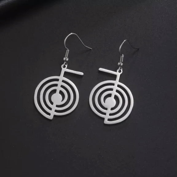 Chokurei Yoga Women Earrings Cho Ku Rei Reiki Protection Healing Symbol Sacred