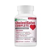CholestSolve Complete Cholesterol Support Supplement Triple Action with Plant Sterols 800mg, Red Yeast Rice & Berberine Heart Health Formula, Gluten-Free, 120 Capsules