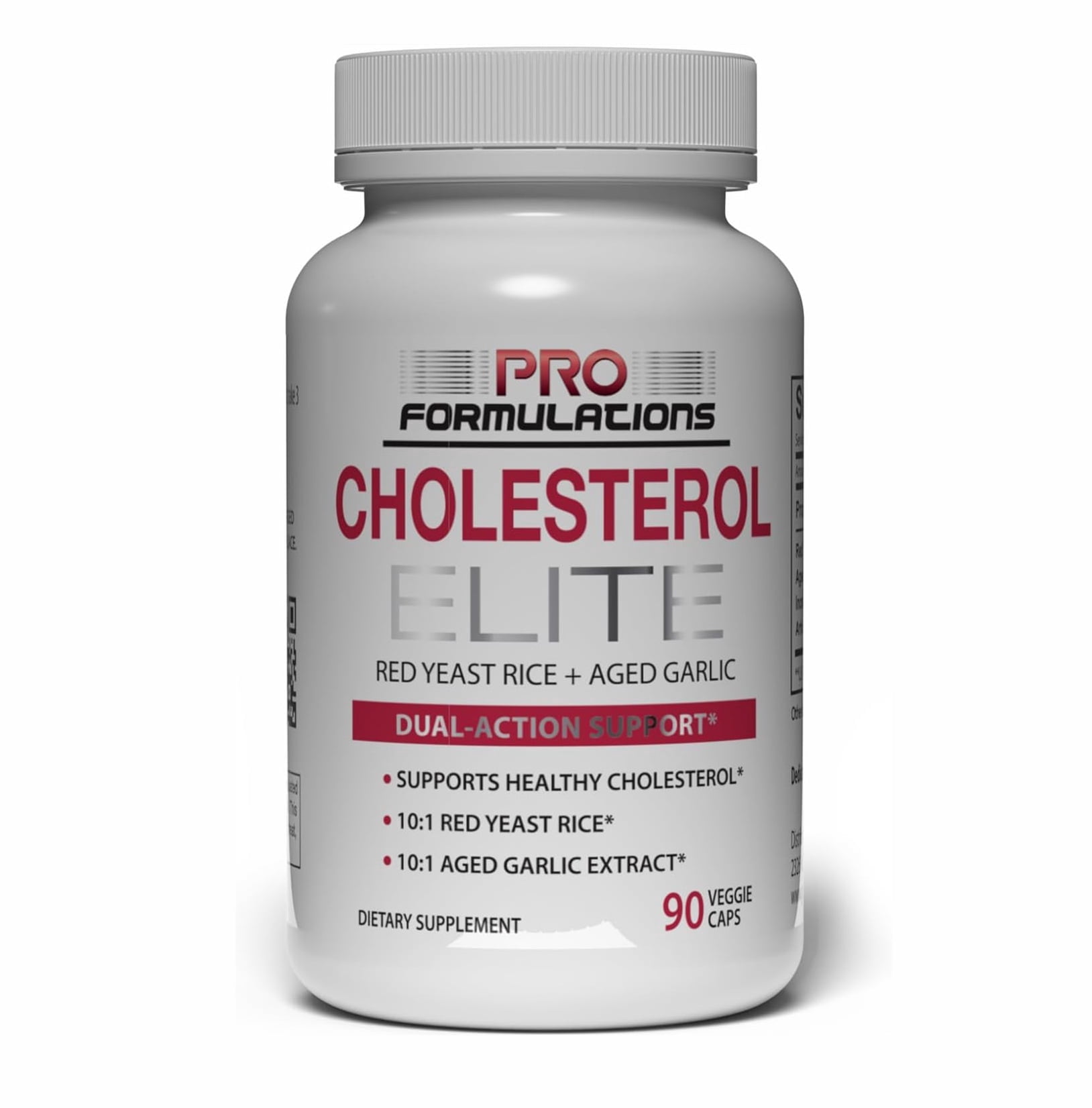 Cholesterol Elite – Dual Action Cholesterol Support – 90 vcaps | Powered by Red Yeast Rice (10:1) & Aged Garlic Extract (10:1) | Enhanced with Inositol & Artichoke Extract