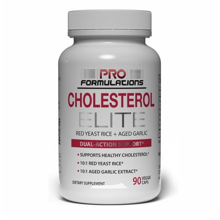 Cholesterol Elite – Dual Action Cholesterol Support – 90 vcaps | Powered by Red Yeast Rice (10:1) & Aged Garlic Extract (10:1) | Enhanced with Inositol & Artichoke Extract