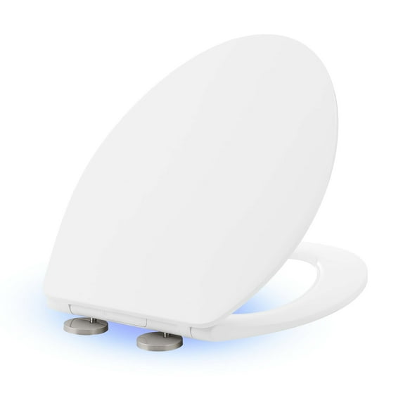 Cholet Elongated Quick-Release Toilet Seat with Night Light