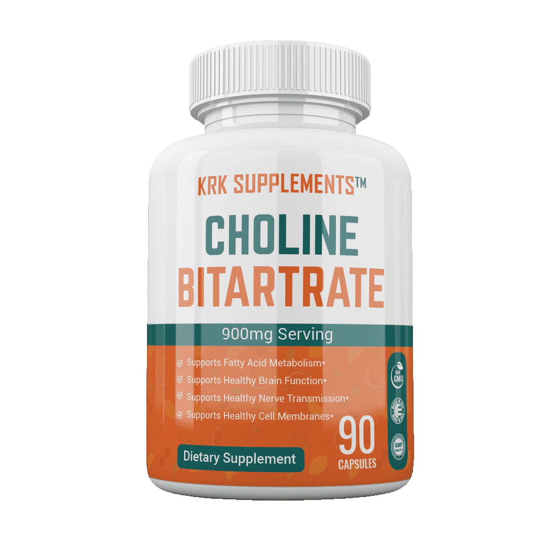 Choline Bitartrate 900mg per serving Brain Memory Booster Nootropic