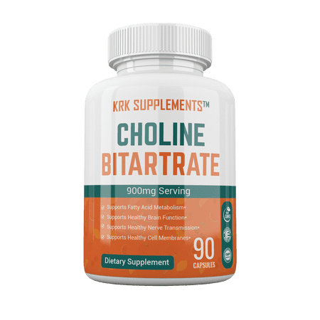 Choline Bitartrate 900mg per serving Brain Memory Booster Nootropic Fatty Liver