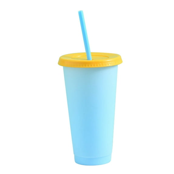 Chollius Color Changing Cold Drink Cups Temperature Sensitive Plastic Colorful Coffee Cup