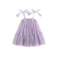 thumbnail image 1 of Chollius Toddler Infant Baby Girls Sleeveless Dress Dot Print Adjustable Shoulder Straps Tulle Dress Summer Clothing, 1 of 7