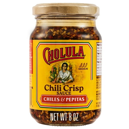 Cholula Chiles & Pepitas Chili Crisp Sauce, 8.0 oz Bottle