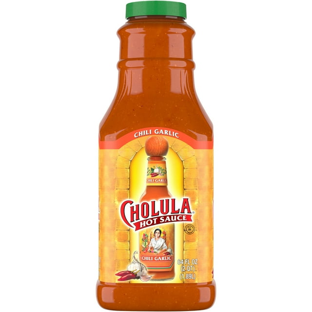 Cholula Chili Garlic Hot Sauce, 64 fl oz