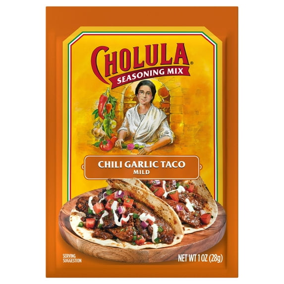 Cholula Chili Garlic Taco - Mild Recipe Mix, 1.0 oz Packet